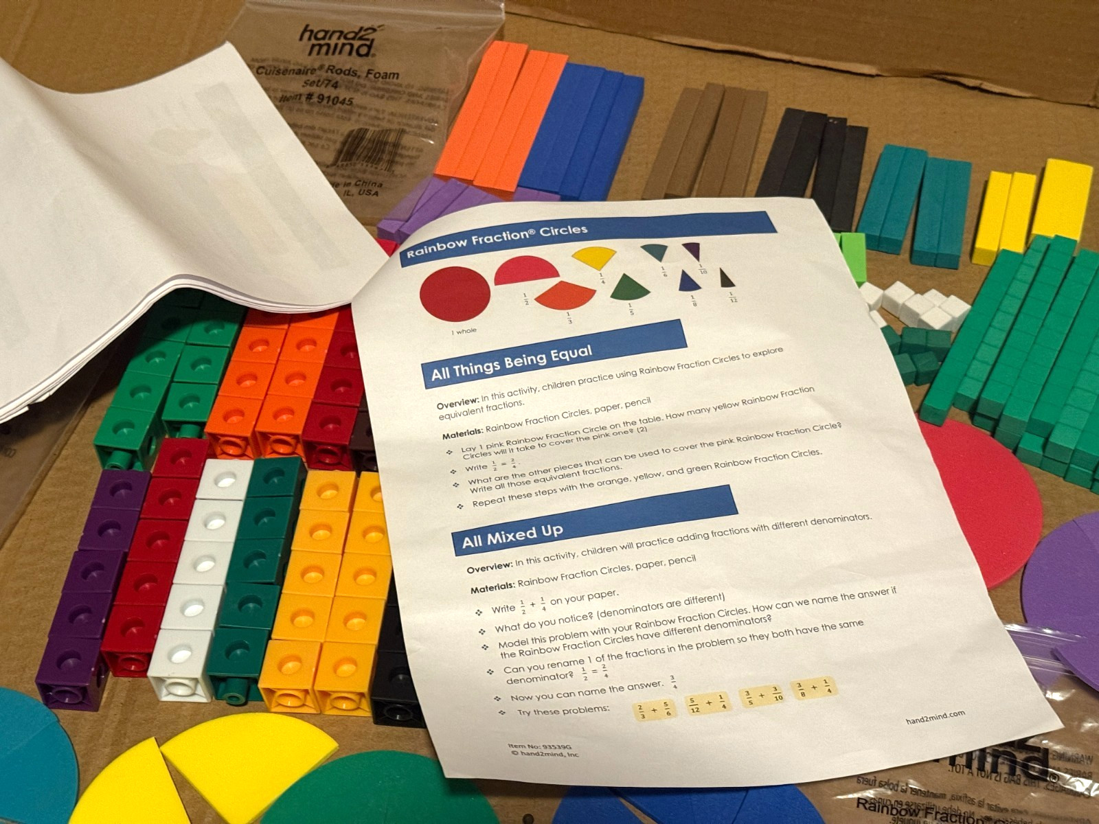 Hand 2 Mind Over 250 Math Manipulatives and Activity Guide for Grades 3 to 5