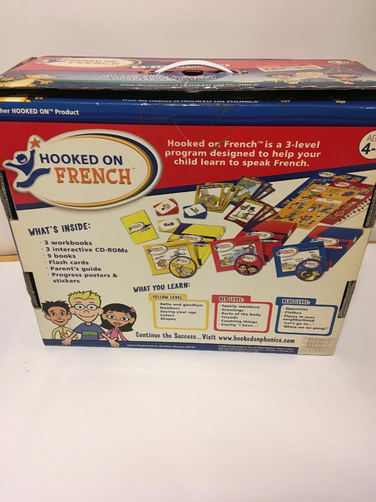 Hooked on French 3 Level Program Elementary School Homeschool Teacher Age 4-6 Yr