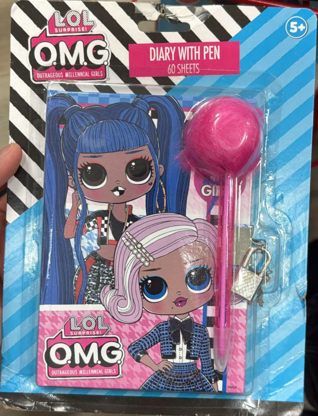 LOL Surprise OMG Diary with Pom Pom Pen – Fun Secret Journal for Kids