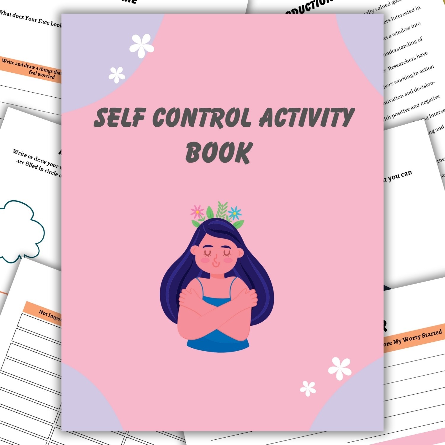Printable Self Control Activity Book for Kids & Teens | Emotional Regulation