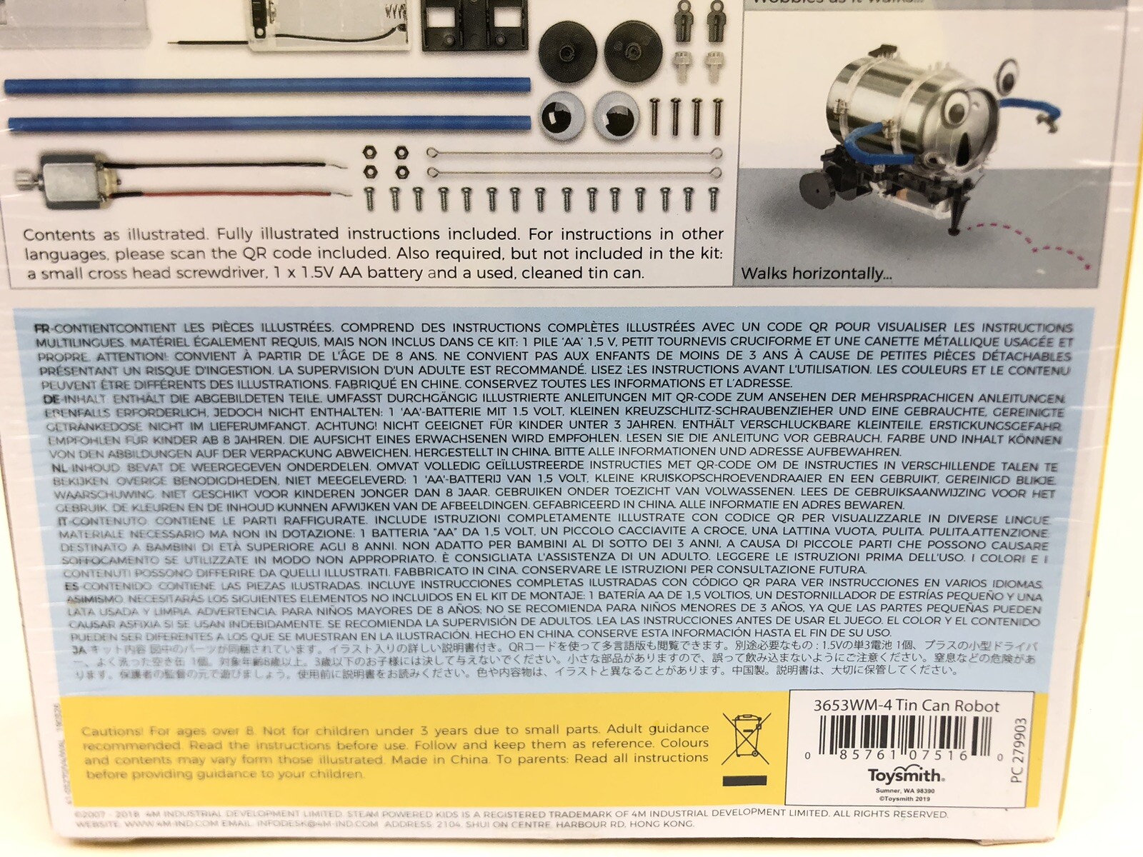 KidzRobotix Tin Can Robot Kit Educational Gift Toy Fun Project! Ages 8 & Up
