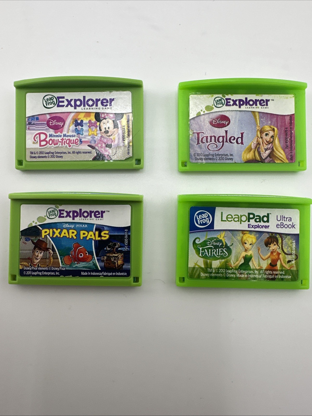 Lot of 4 LeapFrog LeapPad Explorer Learning Games Cartridges Only