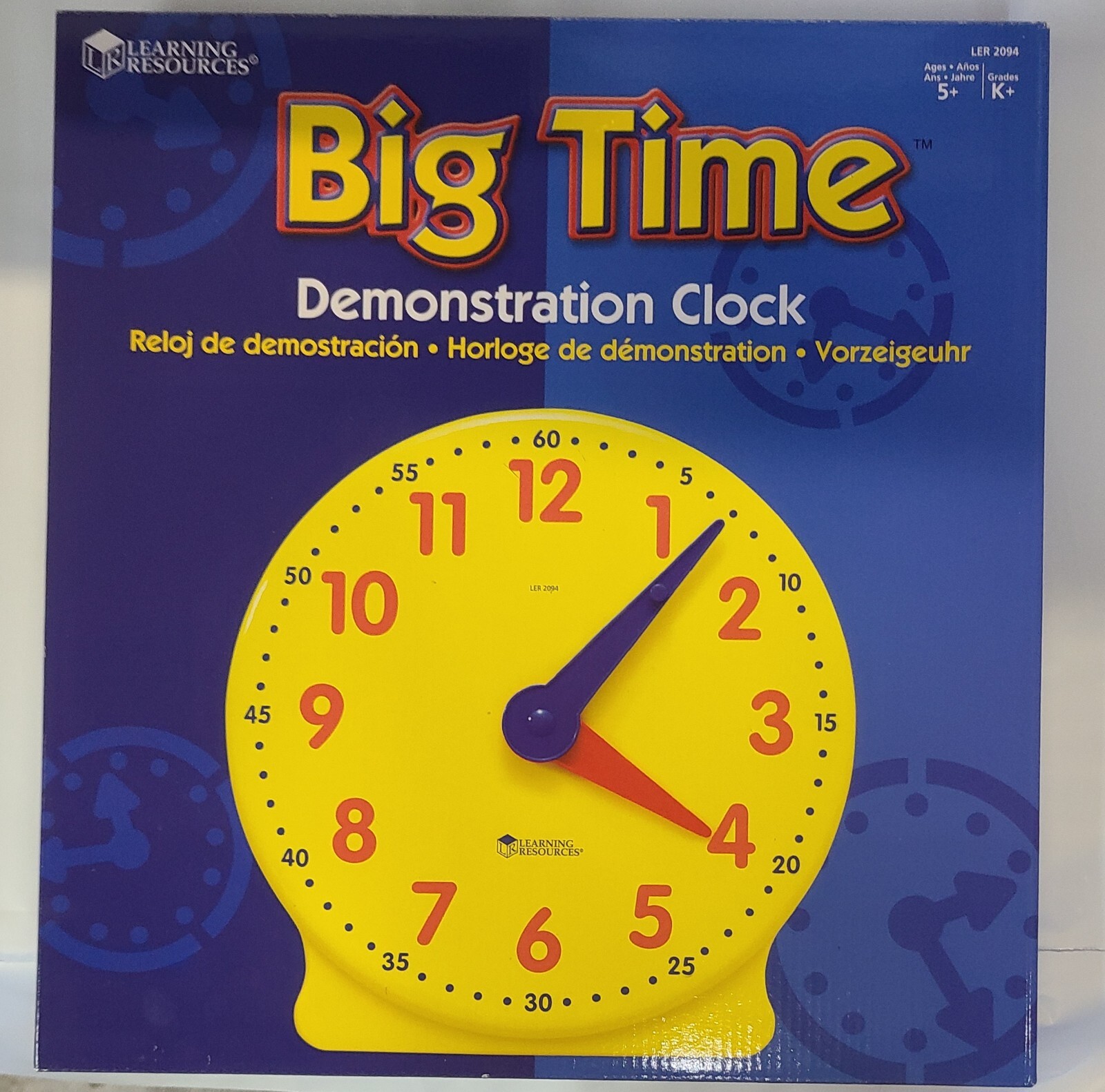 BIG TIME DEMONSTRATION CLOCK / 13″ Learning Resources LER 2094/ New in Box
