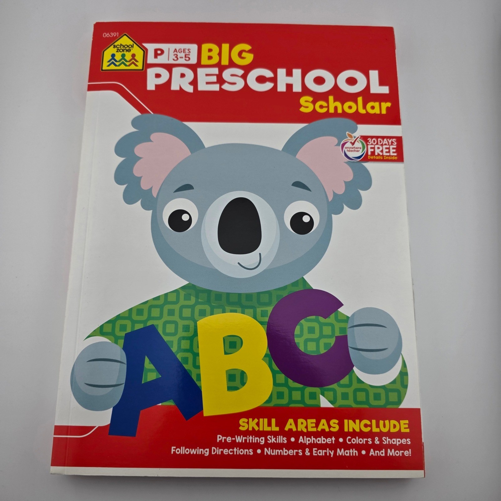School Zone Big Preschool & Kindergarten Scholar Workbook Bundle 2 Books