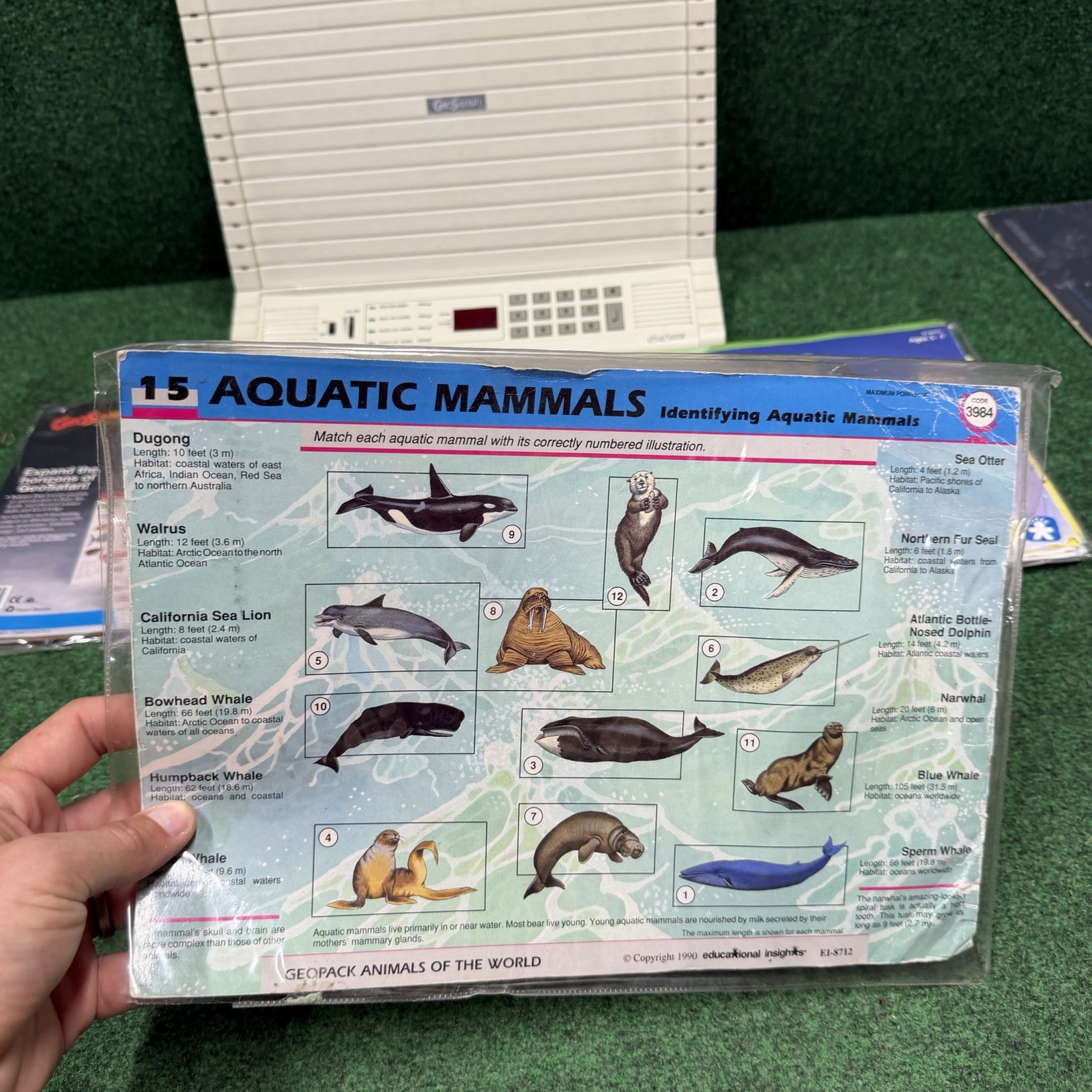 Vintage GeoSafari EI-8800 Electronic Learning Game w/ 80 Cards & Bag – Tested