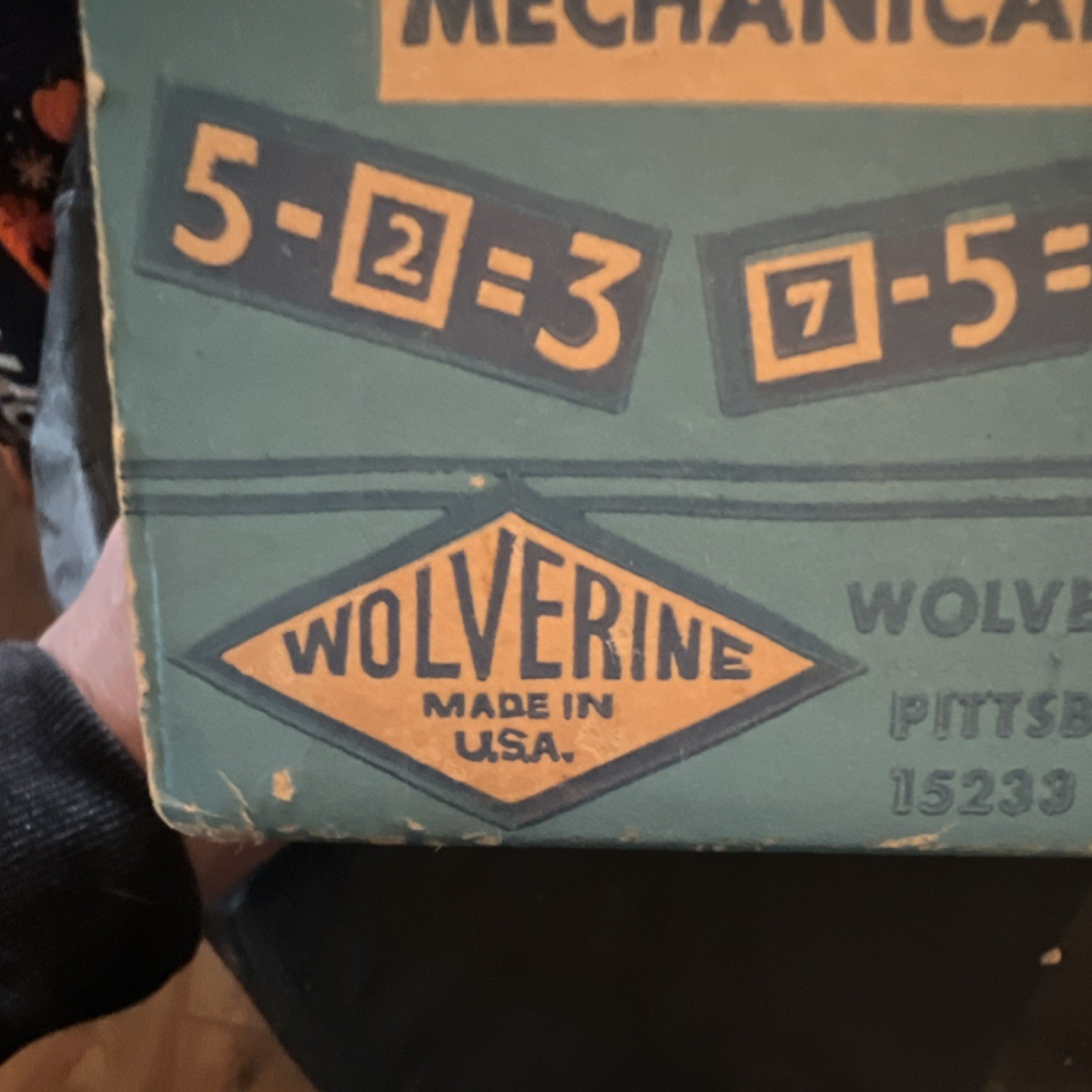 Wolverine Modern Math Subtraction Mechanical Game Vintage Toy Original Box USA