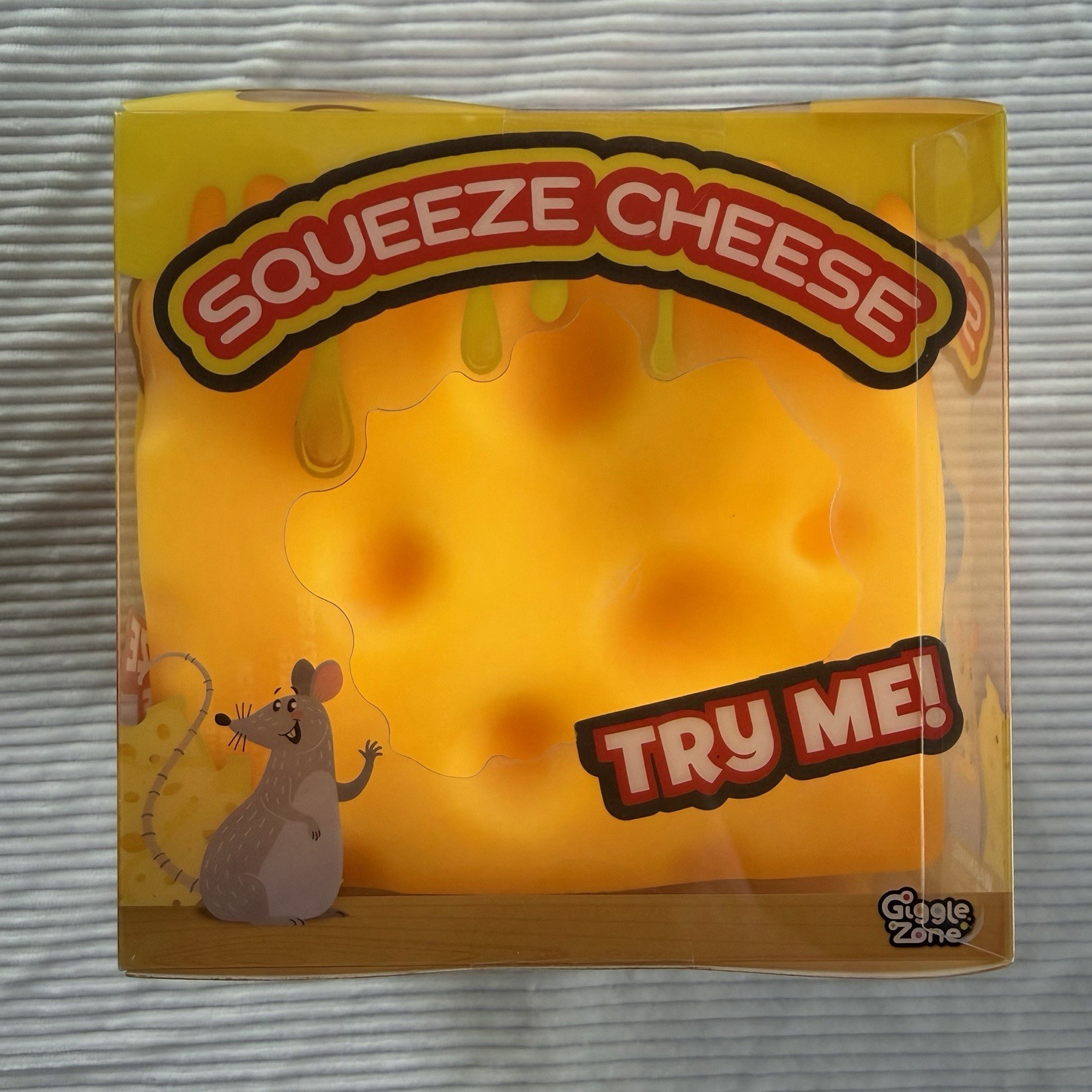 Sunny Days Jumbo Squeezy Cheese Yellow XL Squishy Toy Stress Relief TikTok VIRAL