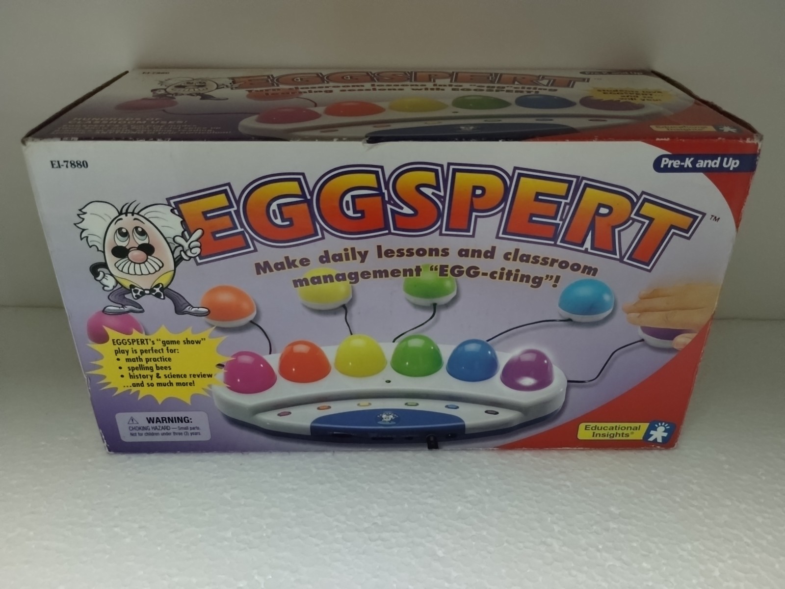Eggspert Buzzer Game EI-7880 2001 Complete Set Educational show lights Classroom