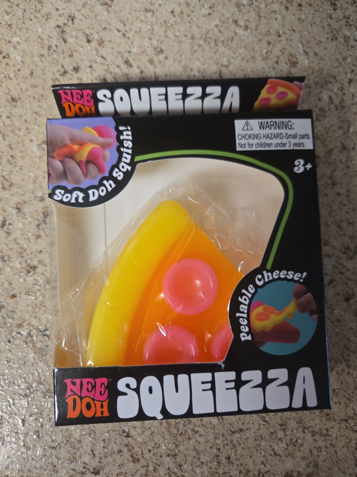 X-10 NeeDoh SQUEEZZA Pizza Slice Squishy Toy With Display Case