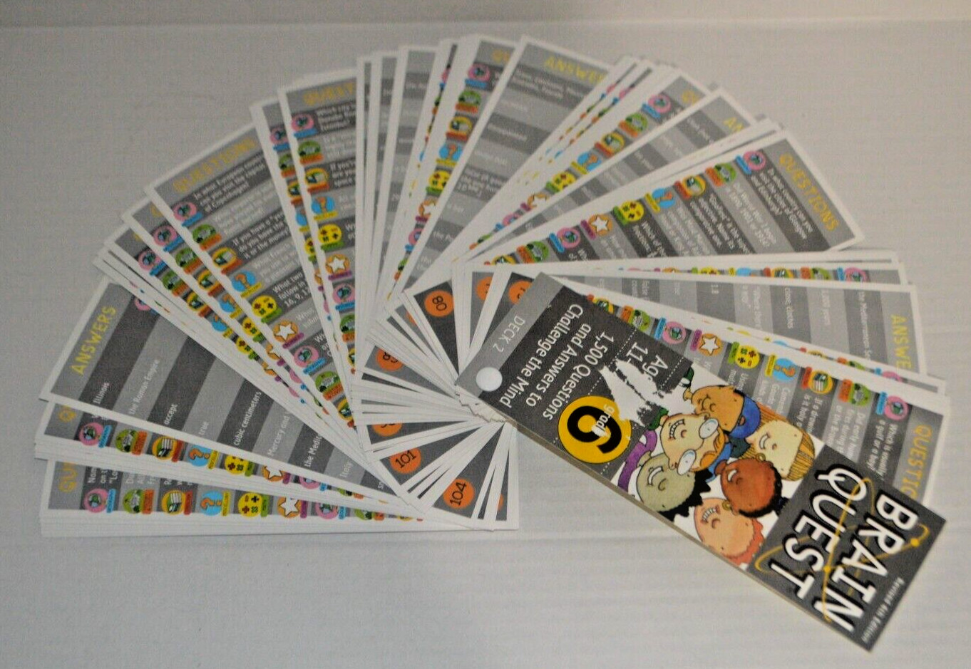 Brain Quest 6th Grade Ages 11-12 Both Decks Included Revised 4th Edition