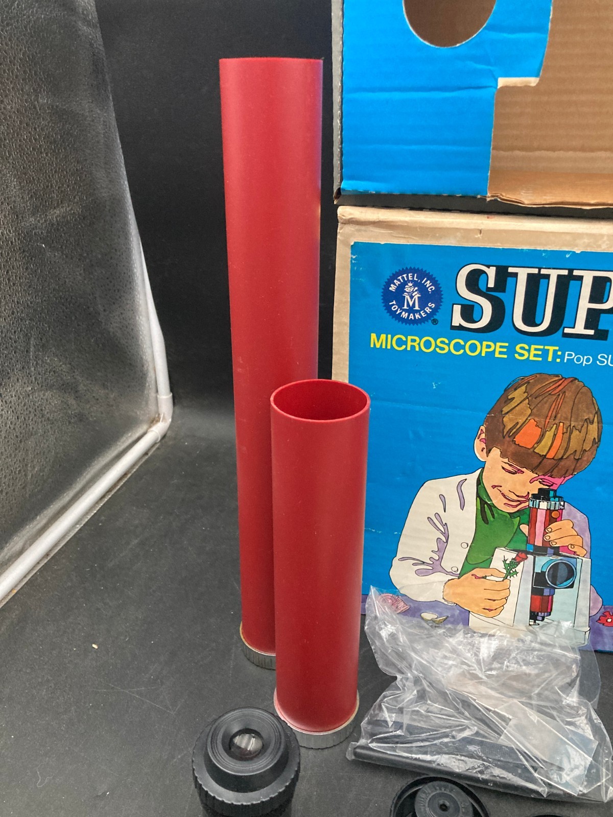 Vintage Super Eyes Microscope Set from Mattel (1968) 100% Complete with Box