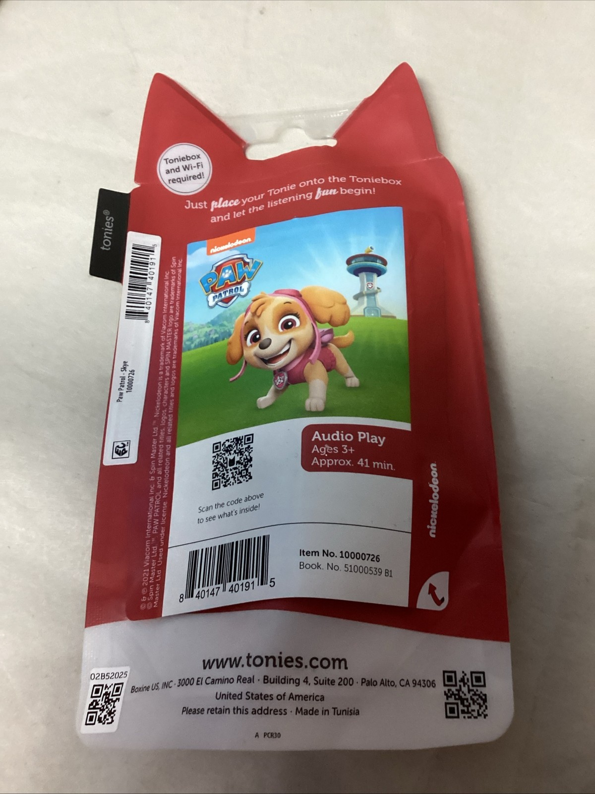 Tonies Paw Patrol Skye Audio Play Figure For Toniebox ~ NEW
