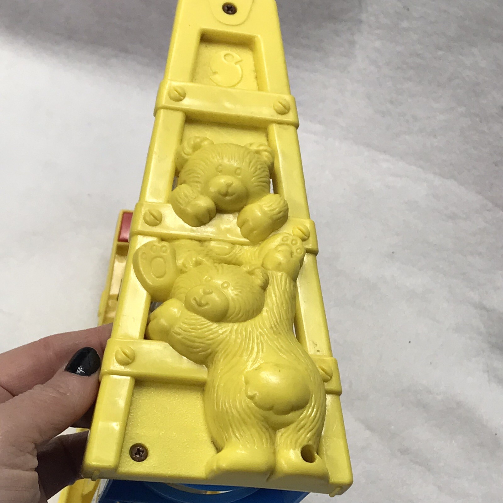 Vintage 1987 Shelcore Spin N’ Learn Blocks Collectible Alphabet Toddler Toy Bear