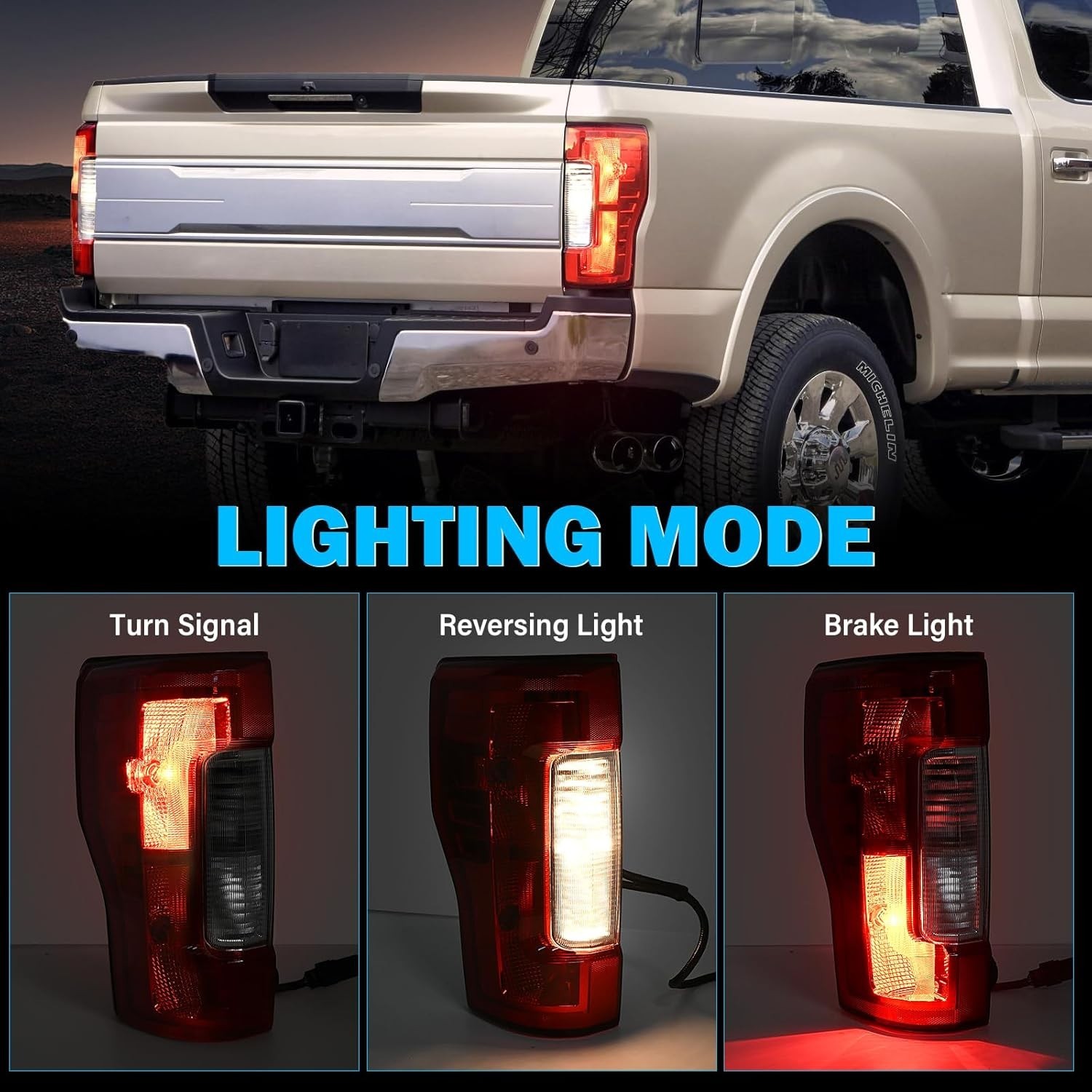 Tail Light Assembly Compatible with 2017 2018 2019 Ford F-250 F-350 Super Dut…