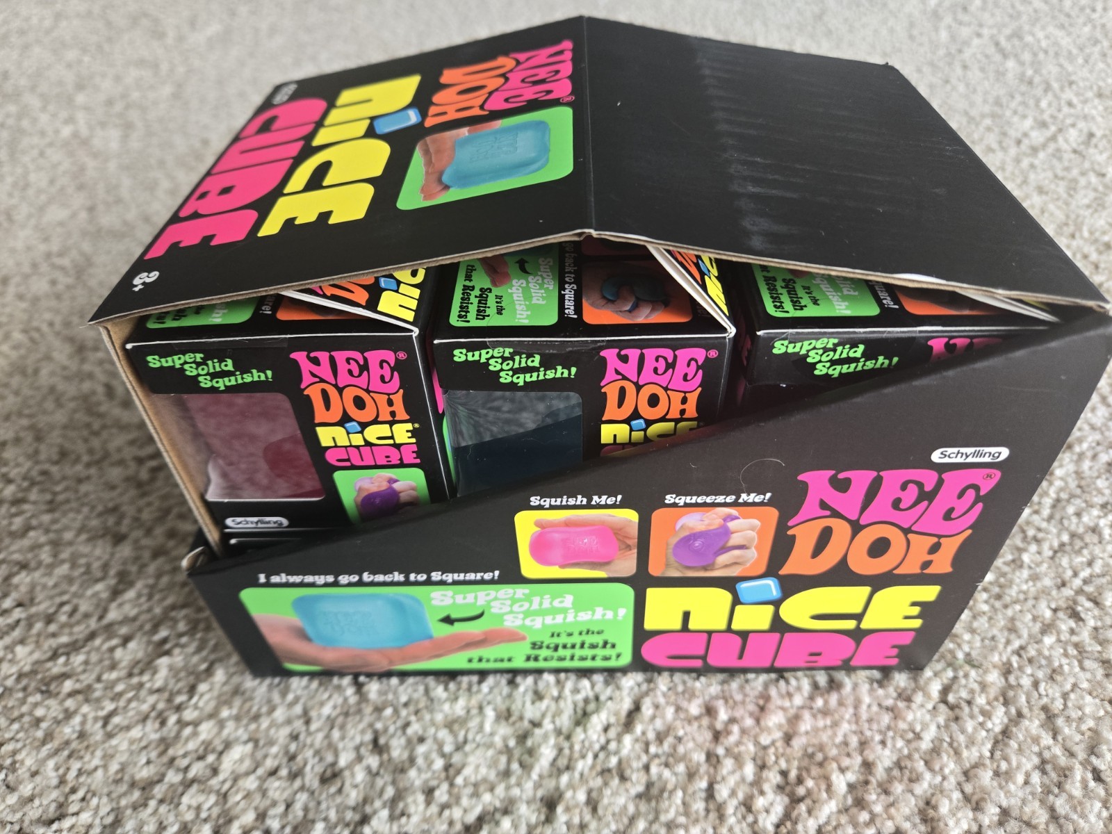 NEW Real rare Viral NeeDoh Nice Cube Full Box 12 Authentic Factory Sealed Cube
