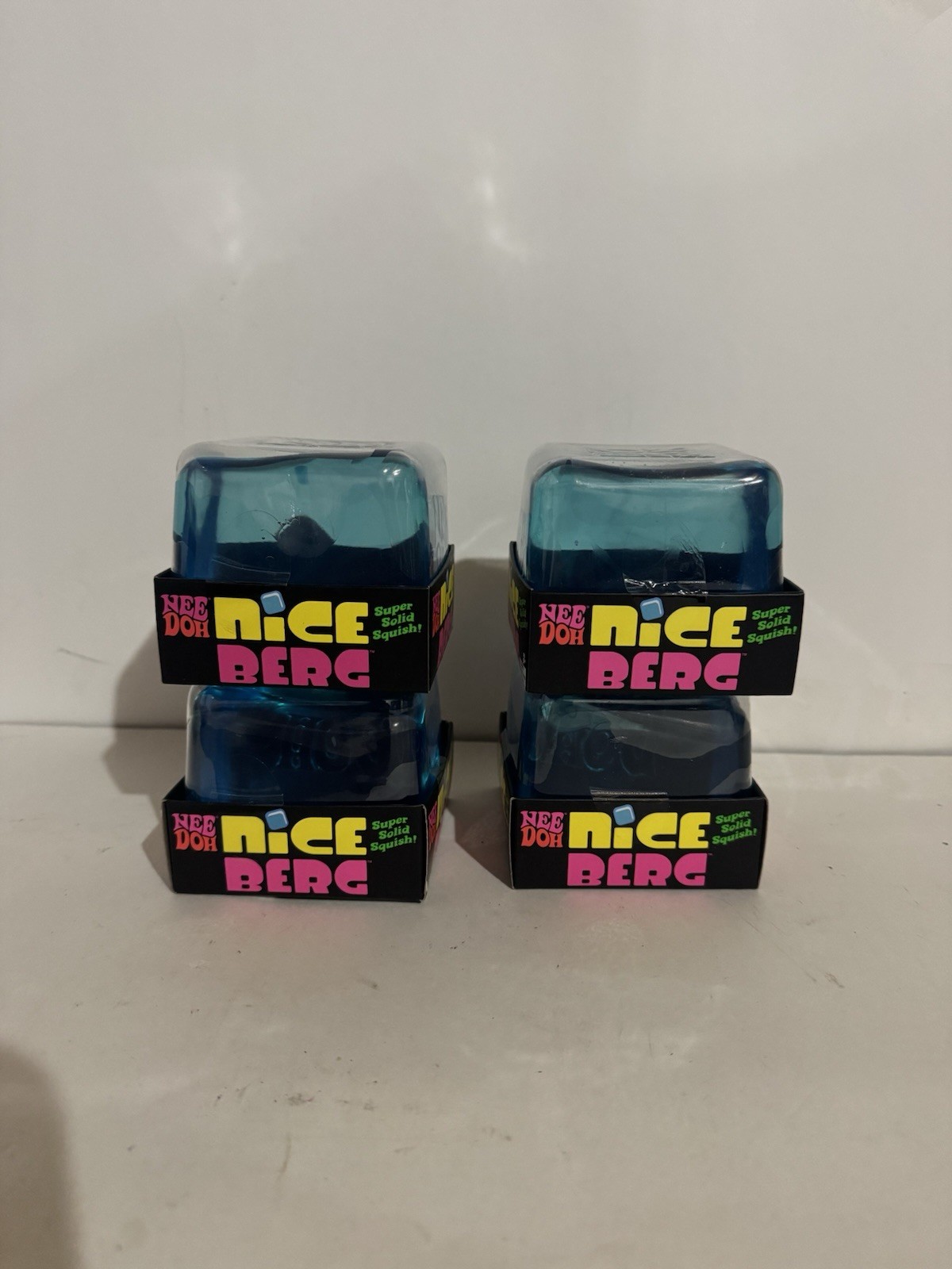 NeeDoh Nice Berg Blue XL Giant Nee Doh Cube Ice Block New Sealed Lot Of 4
