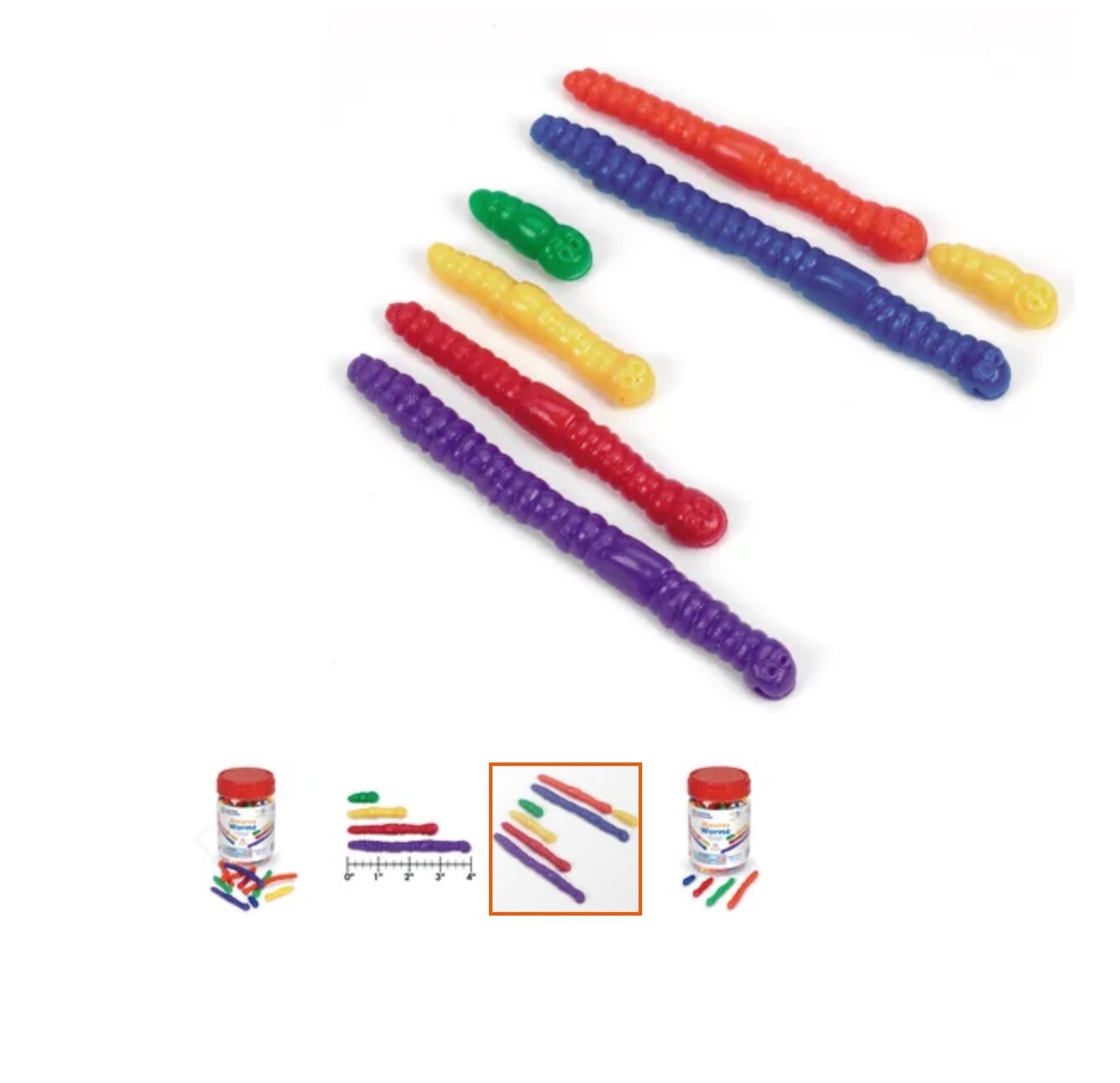 Learning Resources Measuring Worms 72 Pieces, Ages 3+ Toddler Learning Brand New