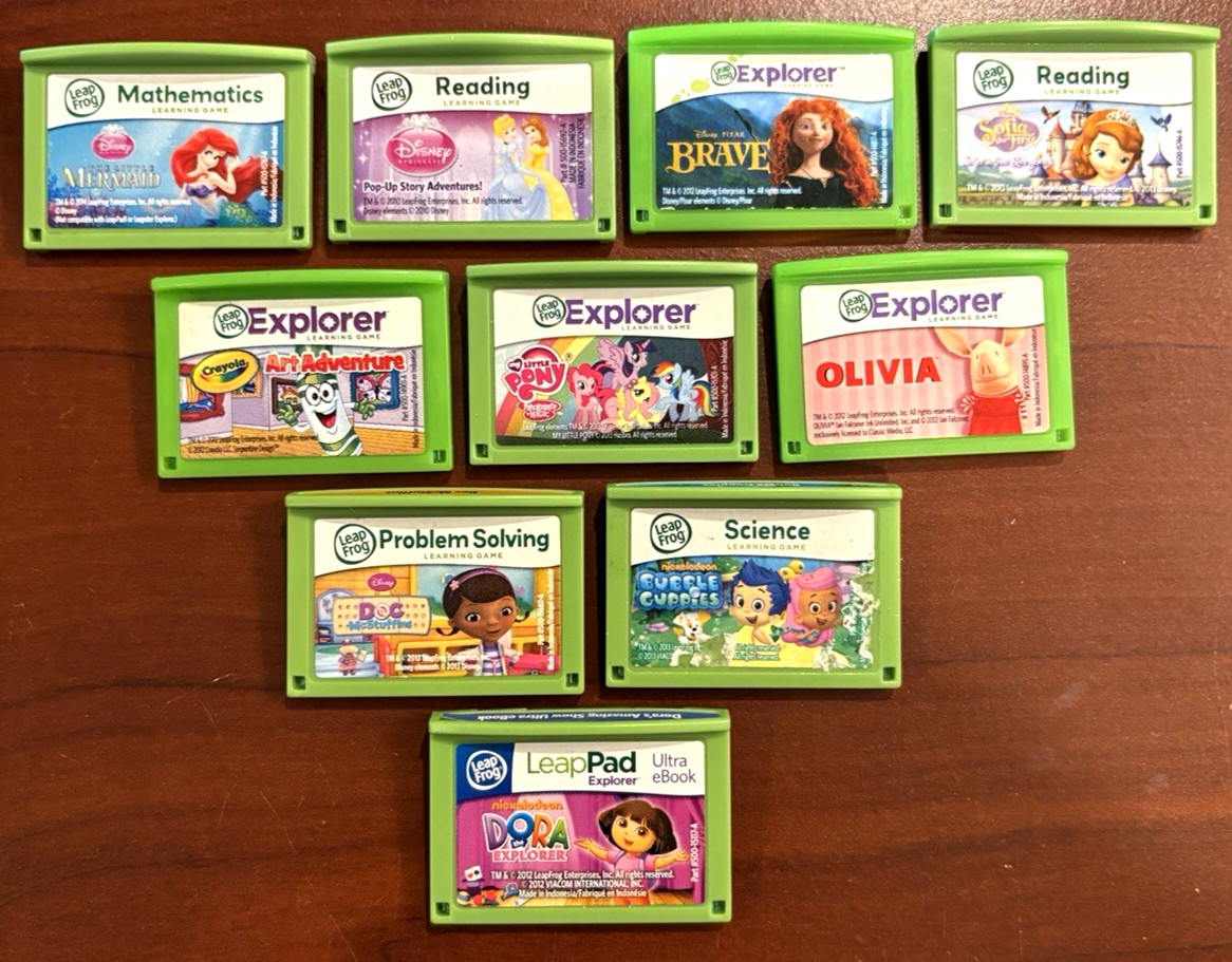 10 Leap Frog LeapPad Explorer Learning Game lot Leap Pad 1 2 or 3 XDI Ultr Plat