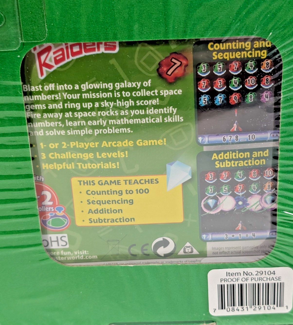 Leap Frog Leapster Learning Game System Number Raiders Scooby Doo Spooky Snacks!
