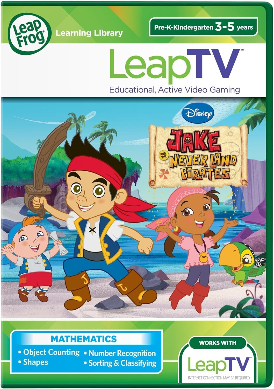 LeapFrog LeapTV Disney Jake and The Never Land Pirates Educational, Video Game