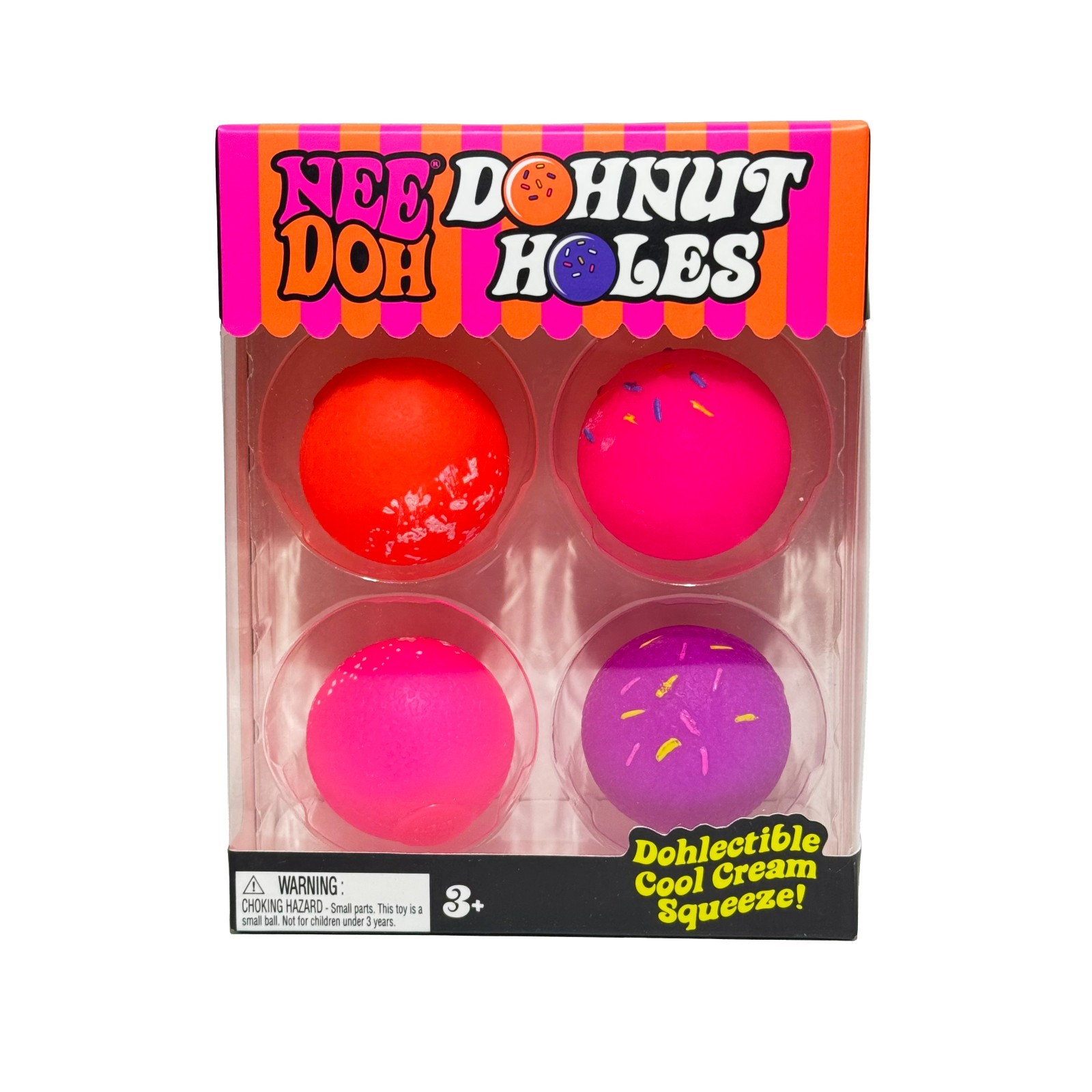 NeeDoh Nee Doh Dohnut Holes 4 Pack Schylling Authentic NEW Sealed Donut