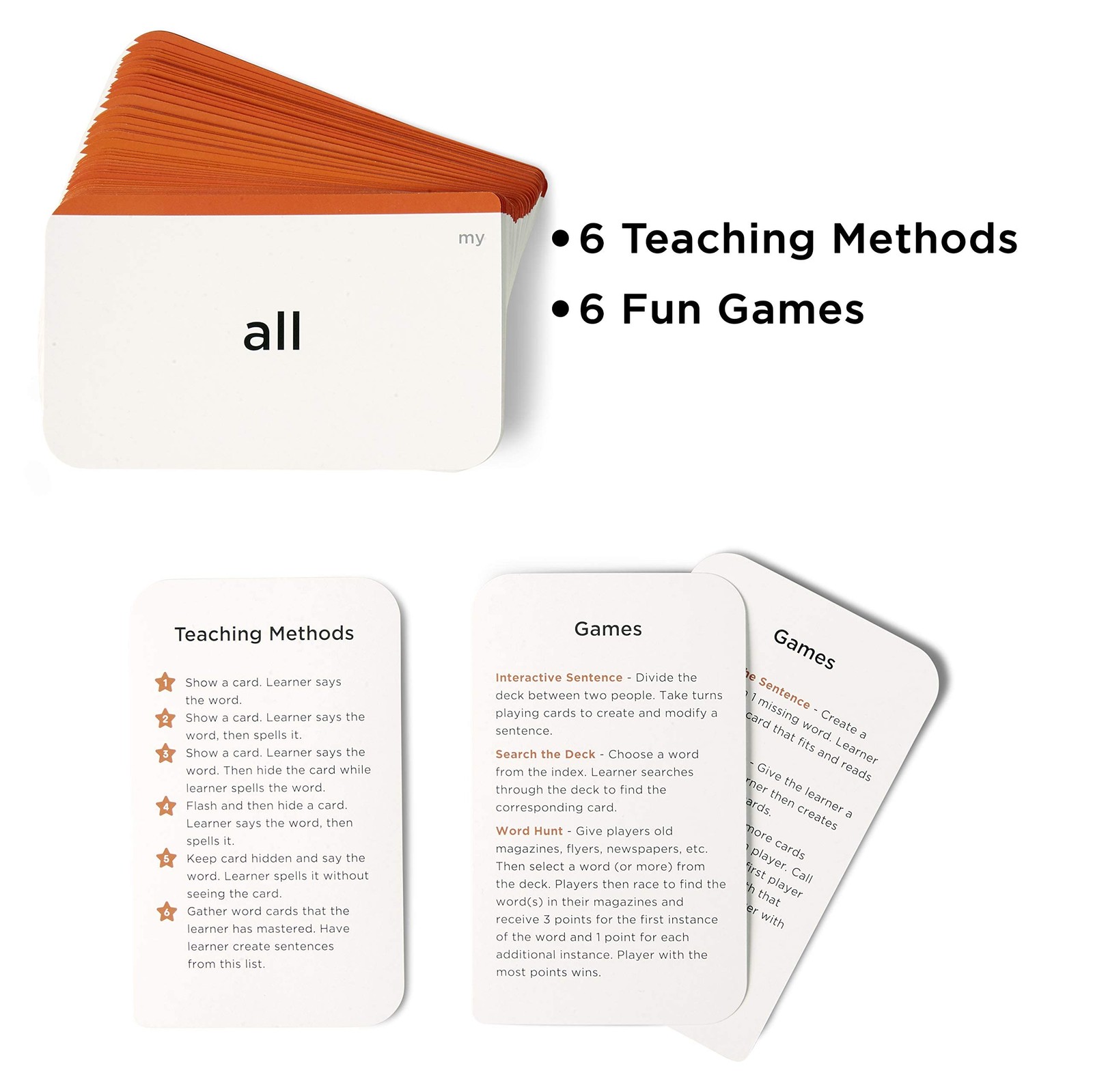 AwardWinning PreK Sight Words Flash Cards – 100+ Dolch & Fry HighFrequency Wo…