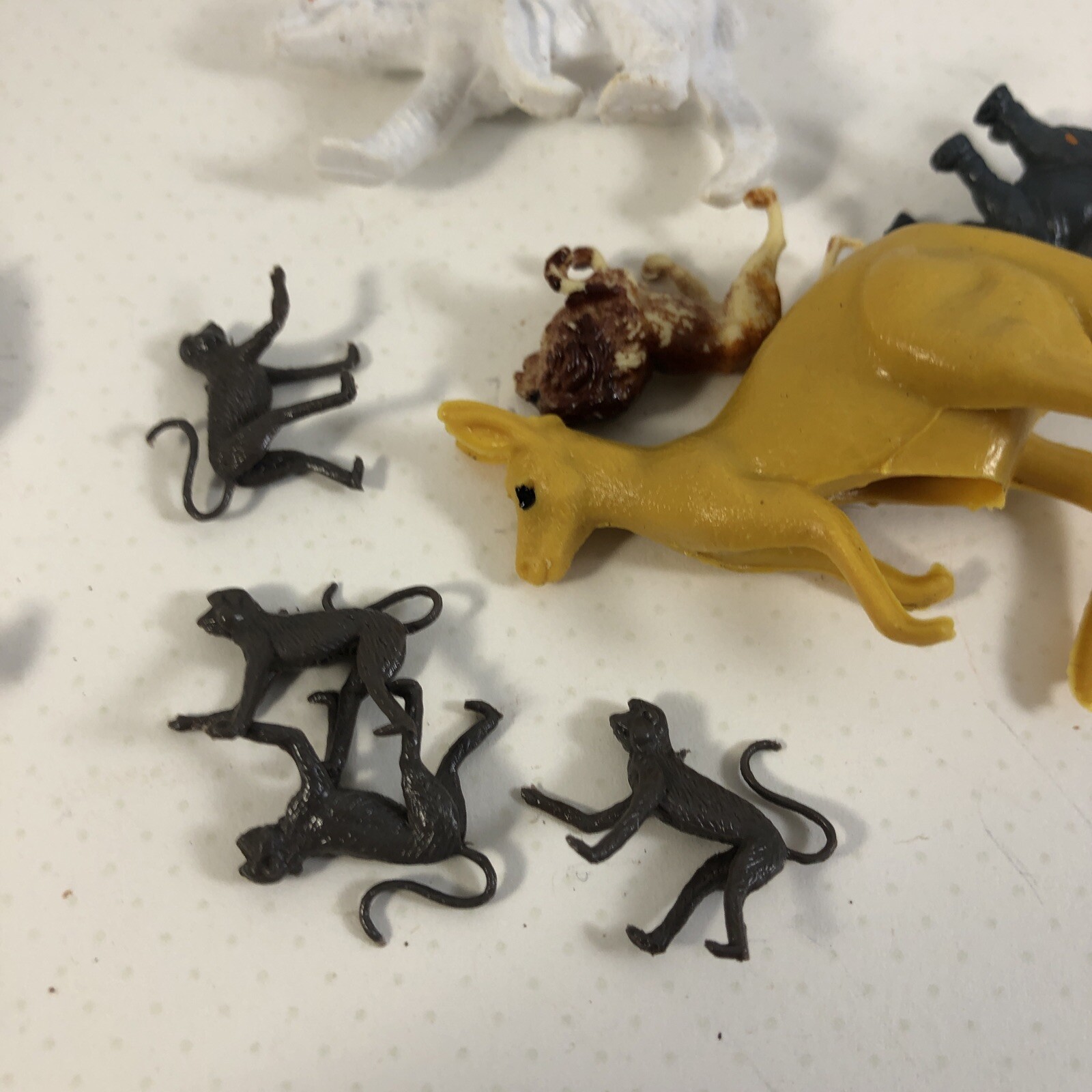 Vintage Toy Animals Mixed Lot of 25 Monkeys Bears Polar Bears 1970s