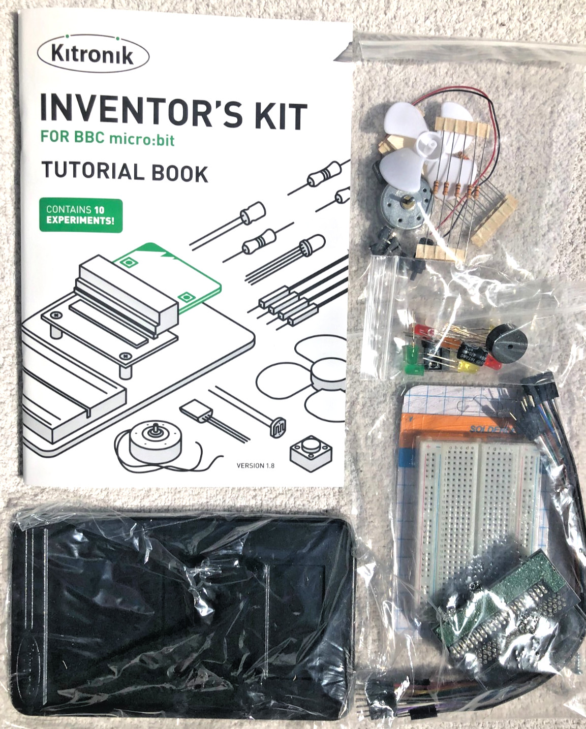 Kitronik INVENTOR’s KIT For BBC Micro:bit K5603, Over 50 Parts, US Seller