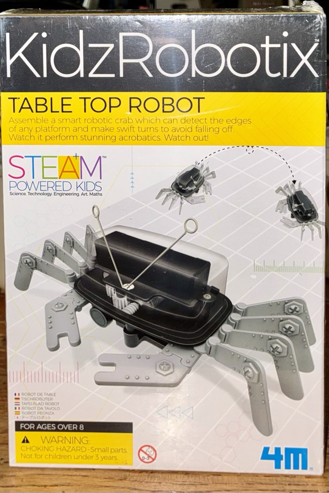4M Table Top Robot Build A Smart Crab Kidzrobotix STEAM Powered ~ NEW Sealed Box