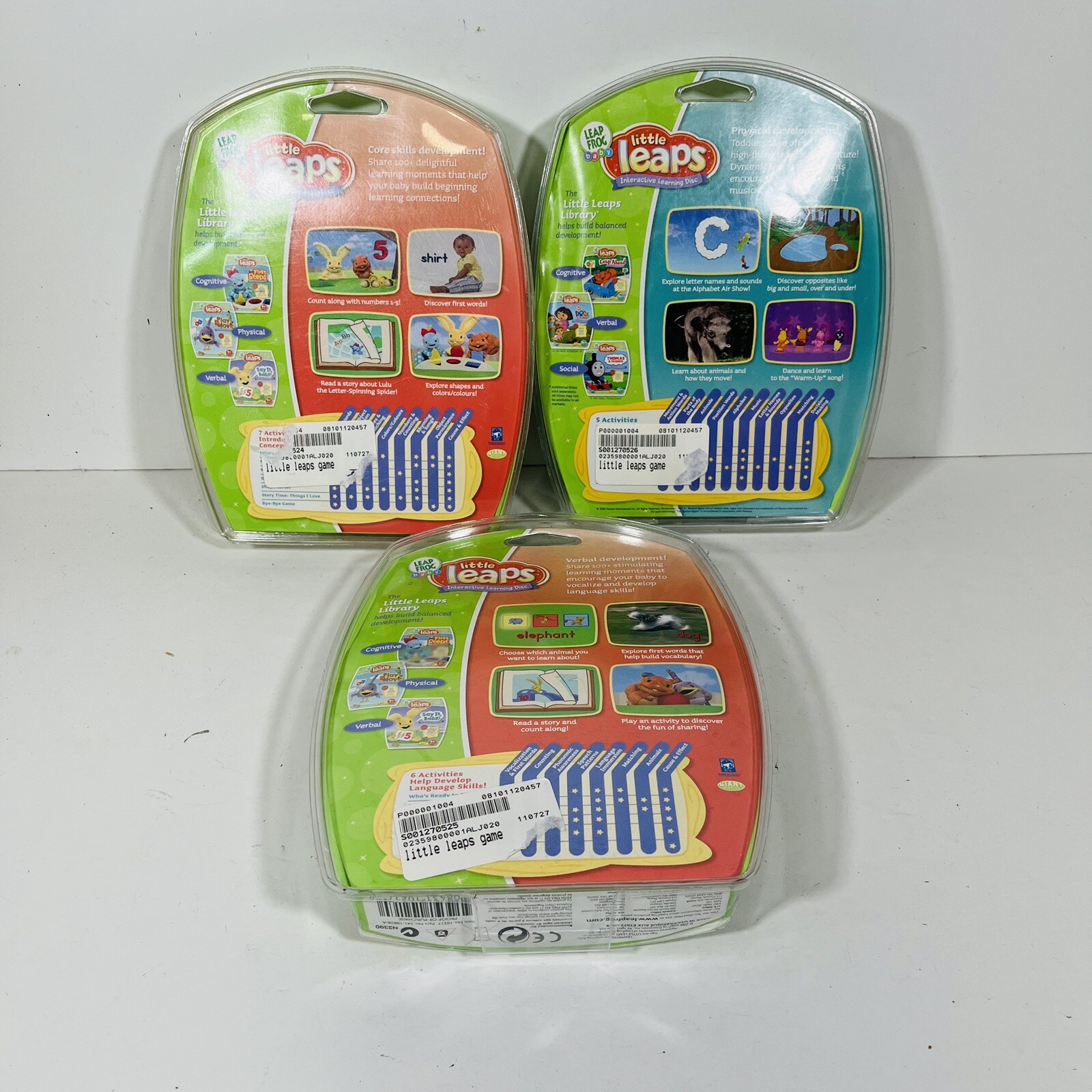 Leap Frog Baby Little Leaps Learning Alphabet Motor Skills Education 3 Pack New