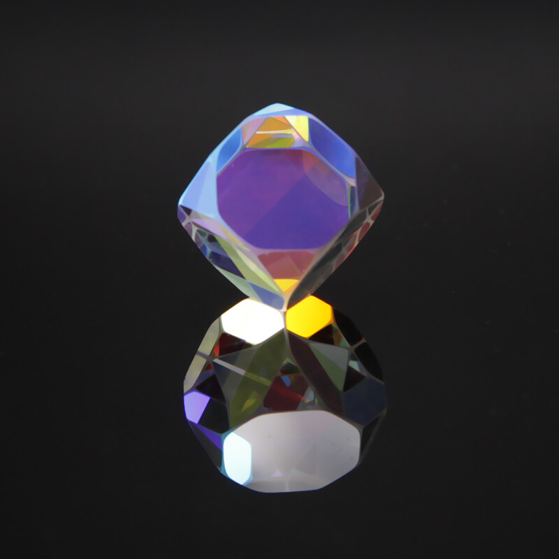 Cube Crystal Prism Cross Dichroic Prism Dice Octahedral Beam Combiner Decorative