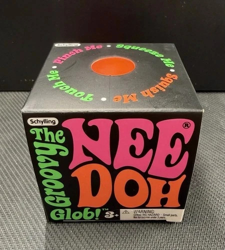 Schylling Nee Doh The Groovy Glob Squeeze Ball , Orange Authentic Original New