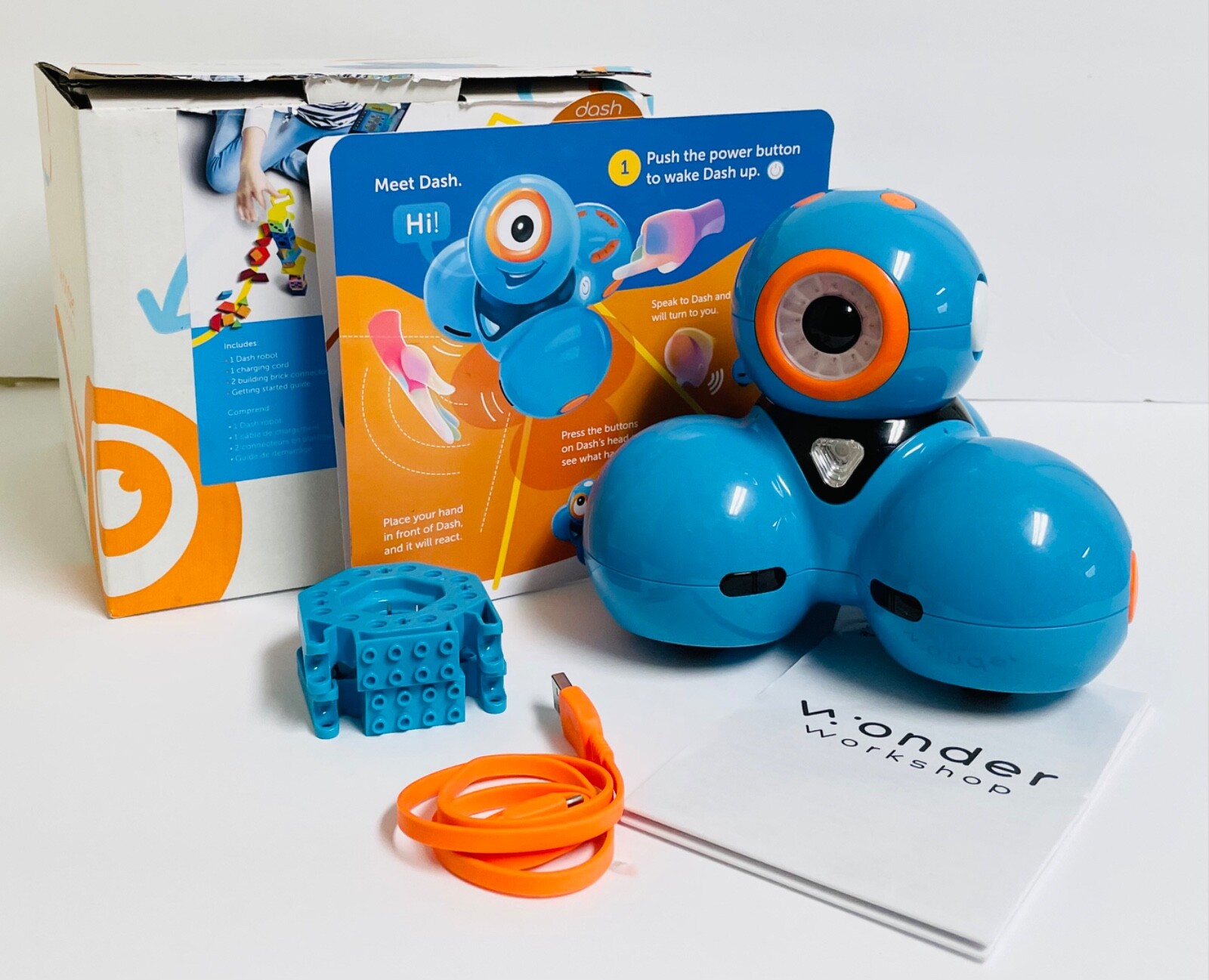Kids Wonder Workshop DA01 Dash Interactive Robot Coding STEM – EXCELLENT w/Box