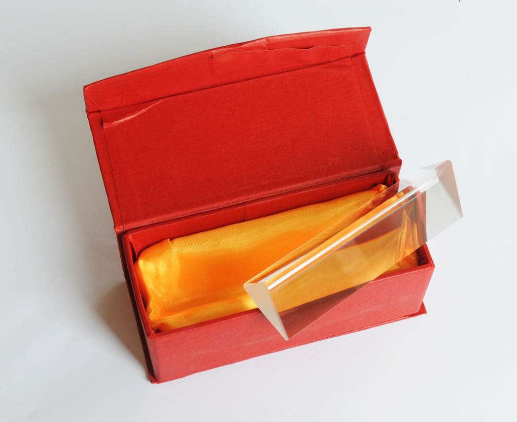 Optical Glass 10cm Clear Triangle Refract Prism Physics Light Spectrum Disperse
