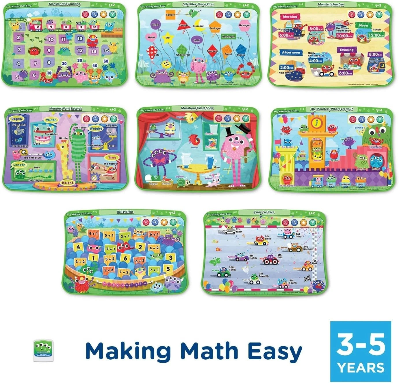 VTech Activity Desk 4-in-1 Kindergarten Expansion Pack Bundle for Age 3-5