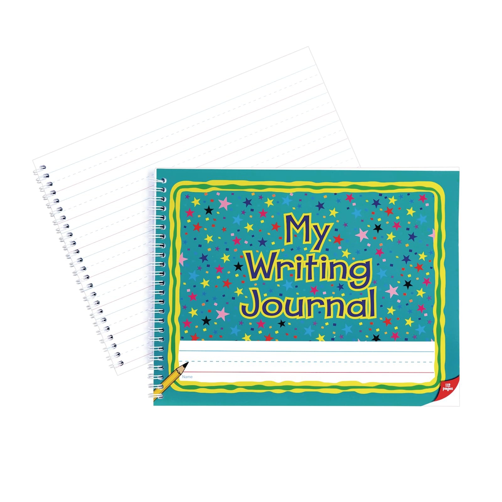 Really Good Stuff Deluxe Spiral Landscape Writing Journals (Teal Star Cover) – 1