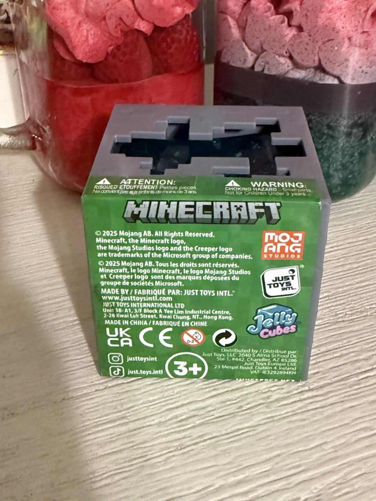 New MINECRAFT JELLY CUBES – RARE Teal Viral Squishy Nee Doh Ish Type Fidget