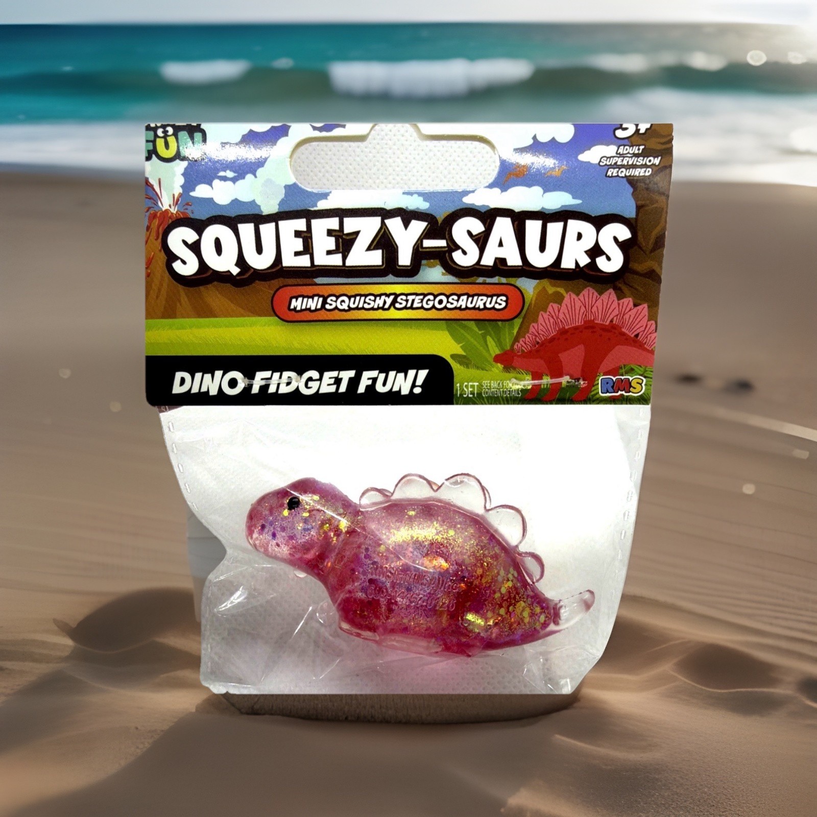 Viral Crazy Fun Squeezy-Saurs MiniSquishy Dino Fidget Toy Lot of 6 Multicolor