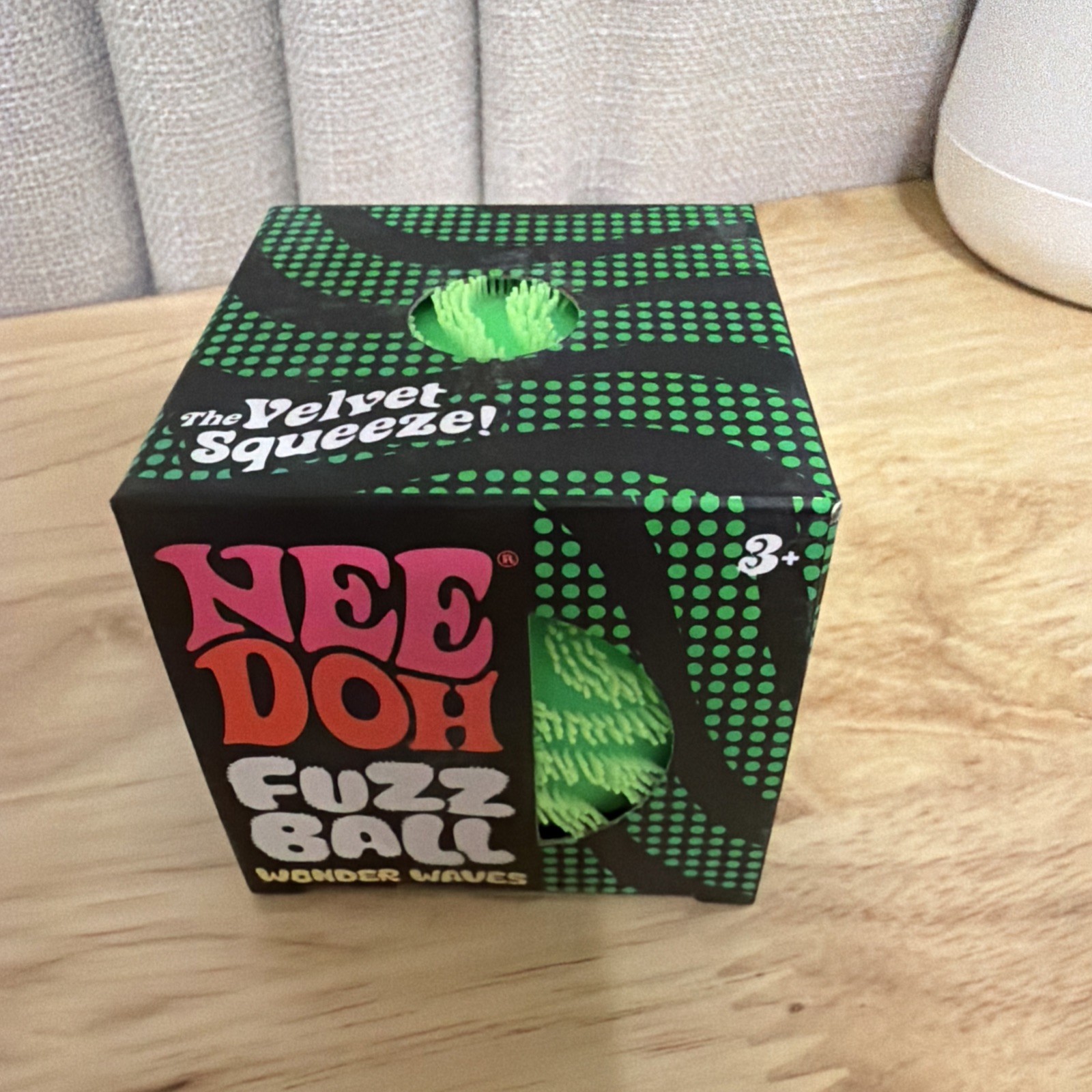 NeeDoh Fuzz Ball Sensory Squeeze Fidget Stress Toy Schylling 3+ NEW Green