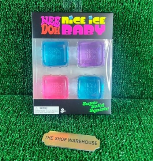 NeeDoh Nice Ice Baby 4 pack Set Four Nee Doh Mini Nice Cube Pink Blue Purple NEW