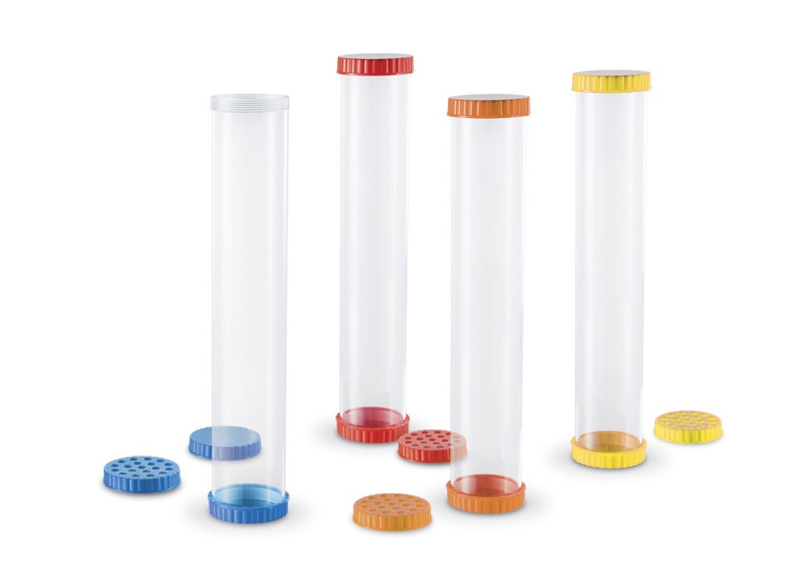 Science Fundamentals Kit 12 Inch Clear Sensory Tubes for Kids Age 2 and Up