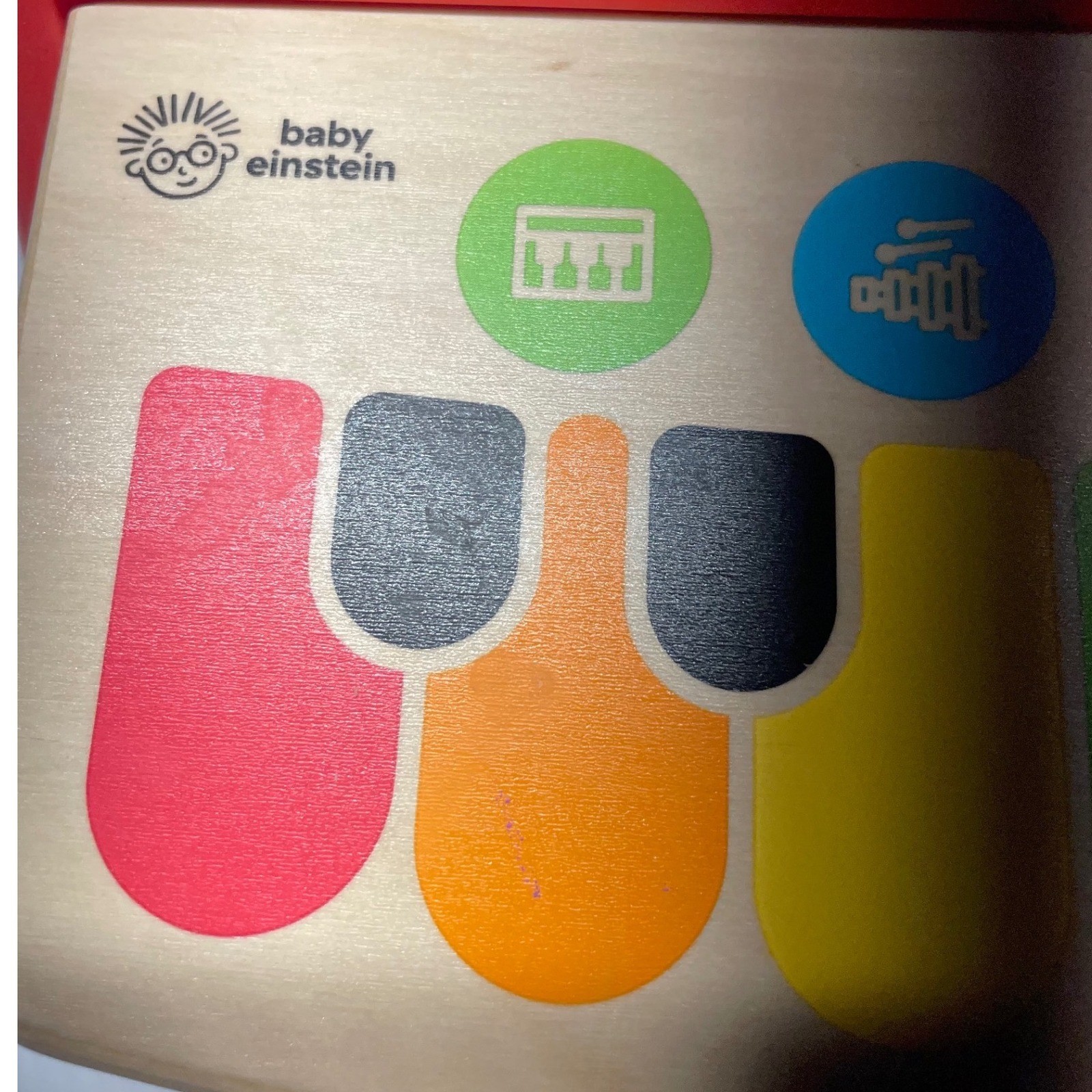 Baby Einstein Hape Magic Touch Piano Wooden Musical Toy Red/Pink