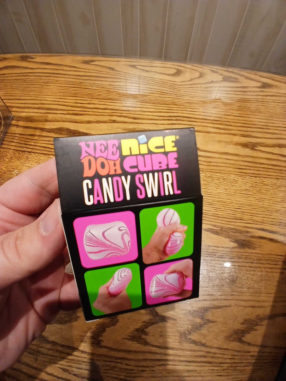 Authentic Needoh Candy Swirl Nice Cube PINK Christmas SCHYLLING HARD TO FIND
