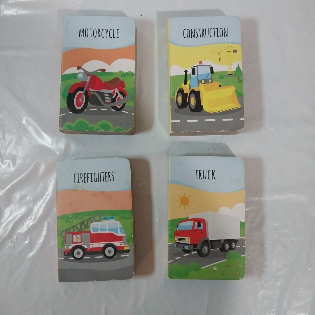 Sassi Junior Pre-K Boy’s Books Motorcycle Construction Firefighters Trucks