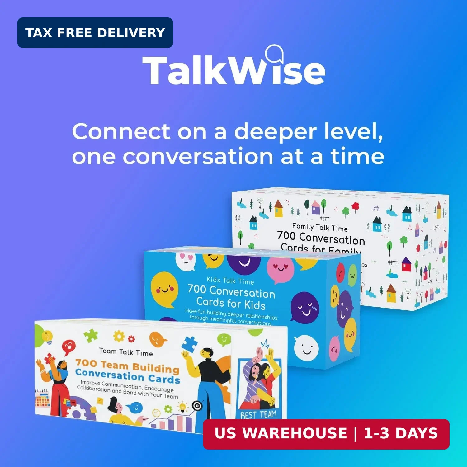 700 Family Conversation Cards, Fun Conversation Starters for Families, Play Dinn