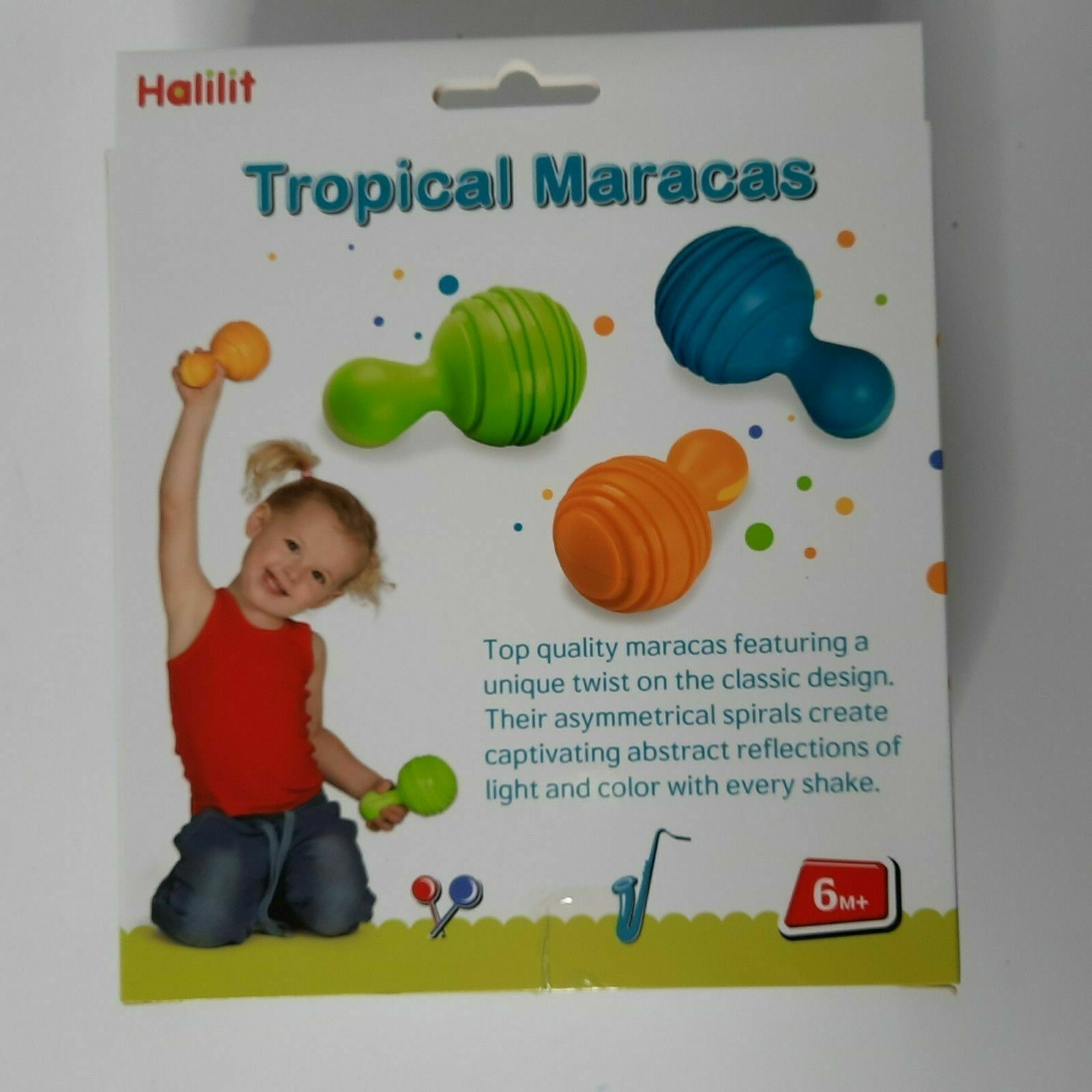 Tropical Maracas 6+ Months Unisex Kid Child Play Music Instrument Toy Halilit