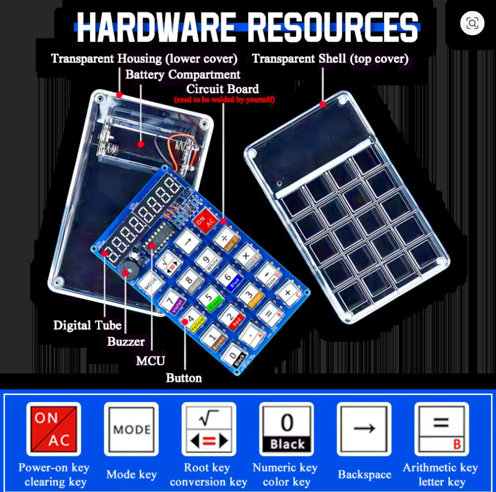 DIY Soldering Calculator Kit – Learn Electronics & Build Your Own Functional Cal