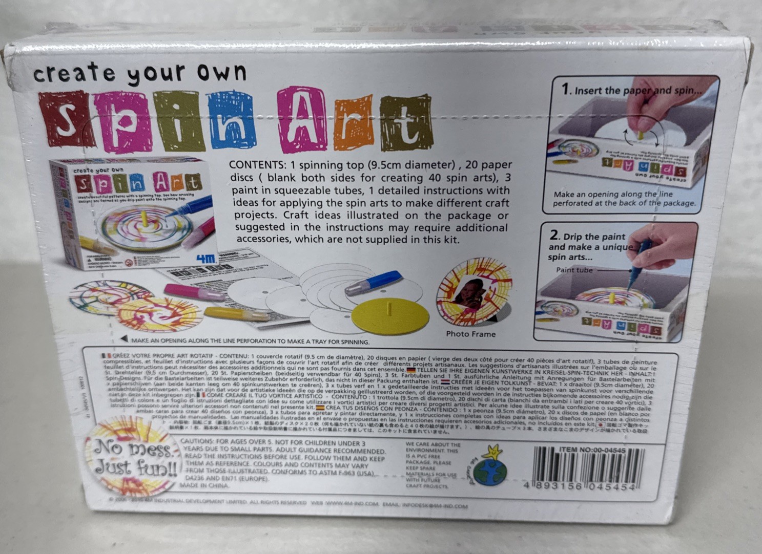 Create Your Own Spin Art 4M Craft Kit Agee 5 And Up U15