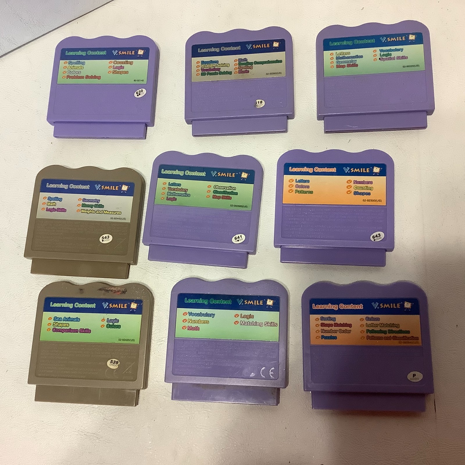 Lot of 18 Vtech V.Smile Cartridge Games Cars Simba Spiderman Shrek Toy Story 2