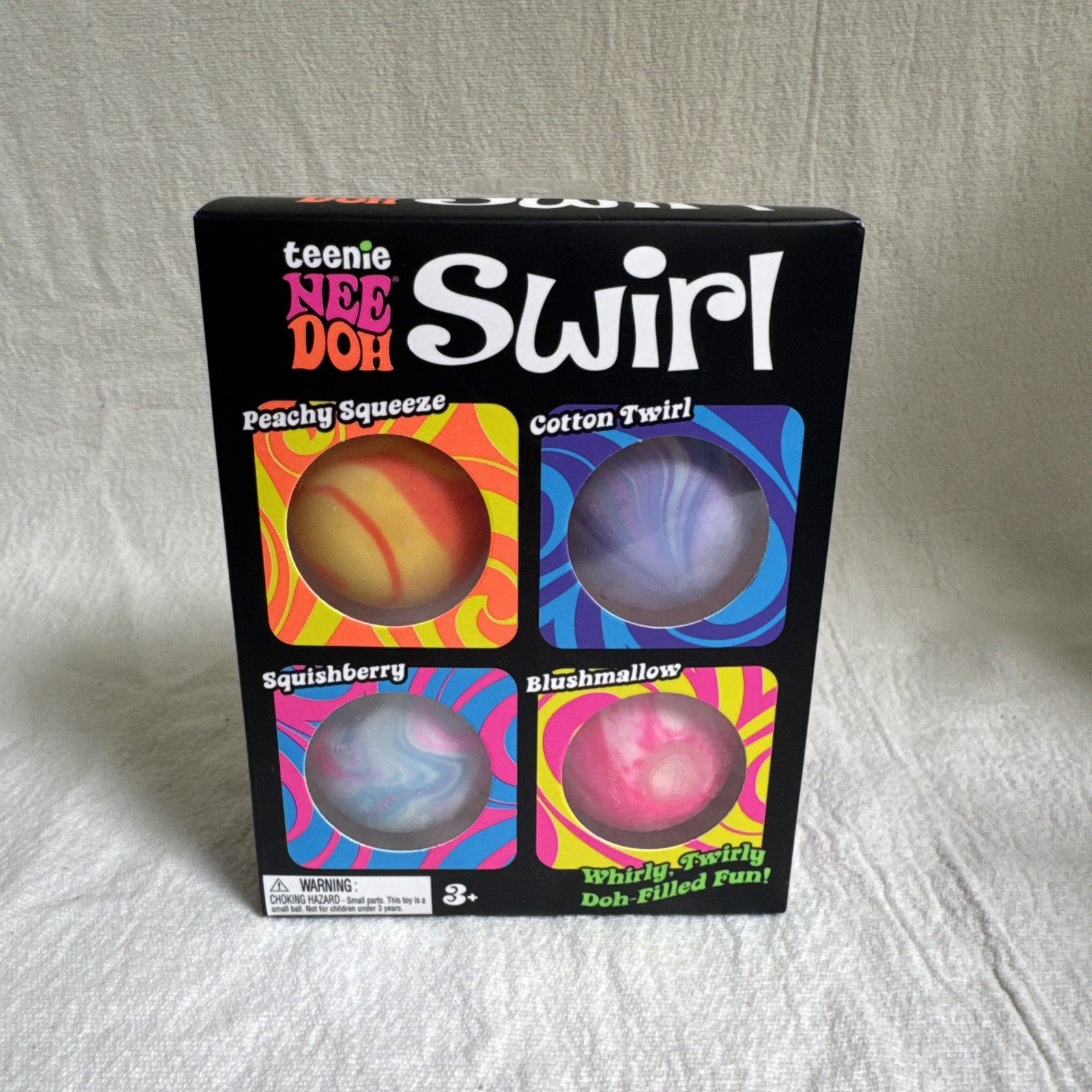 Schylling NeeDoh Teenie Swirl 4 Pack Squishy Fidget Toy Stress Balls Sensory Toy